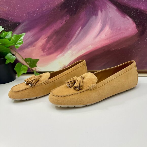 Marc Fisher LT Suede Moccasin Tassel Loafers in Medion Natural Size 6 - Picture 5 of 15